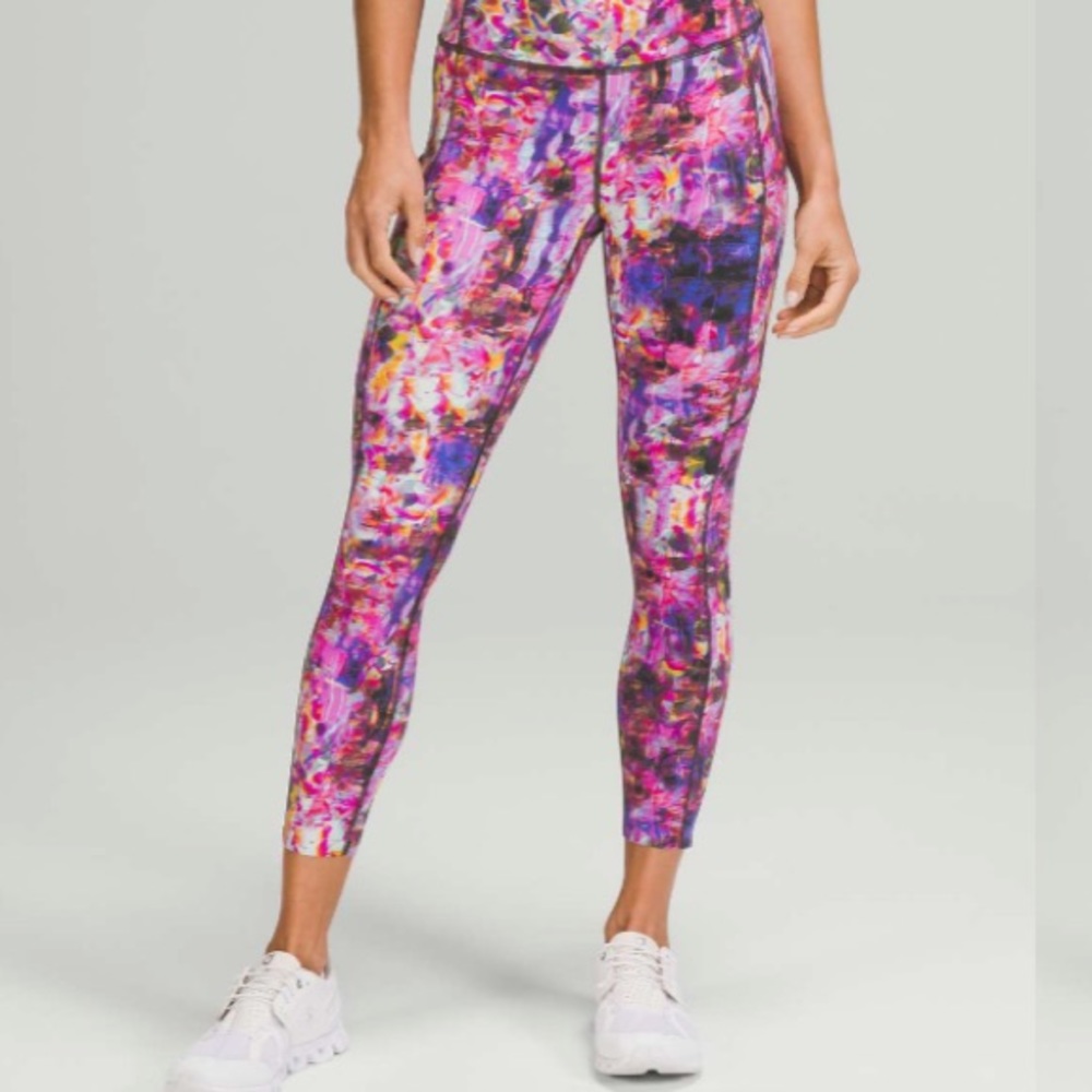 RARE Lululemon SeaWheeze 2021 Fast and Free High-Rise Crop 23"